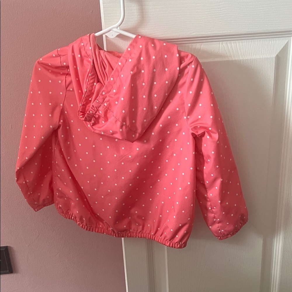 Carter's Pink Polka Dot Raincoat with Heart Pockets - Picture 3 of 3